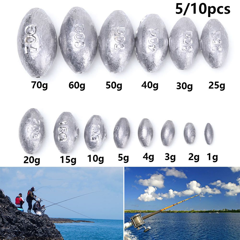 Quality Fishing Equipment - 5/10 Uds. Plomo de línea de